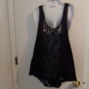 Black lacy tank top